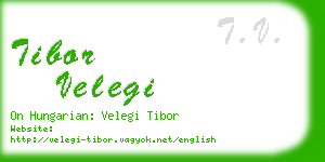 tibor velegi business card